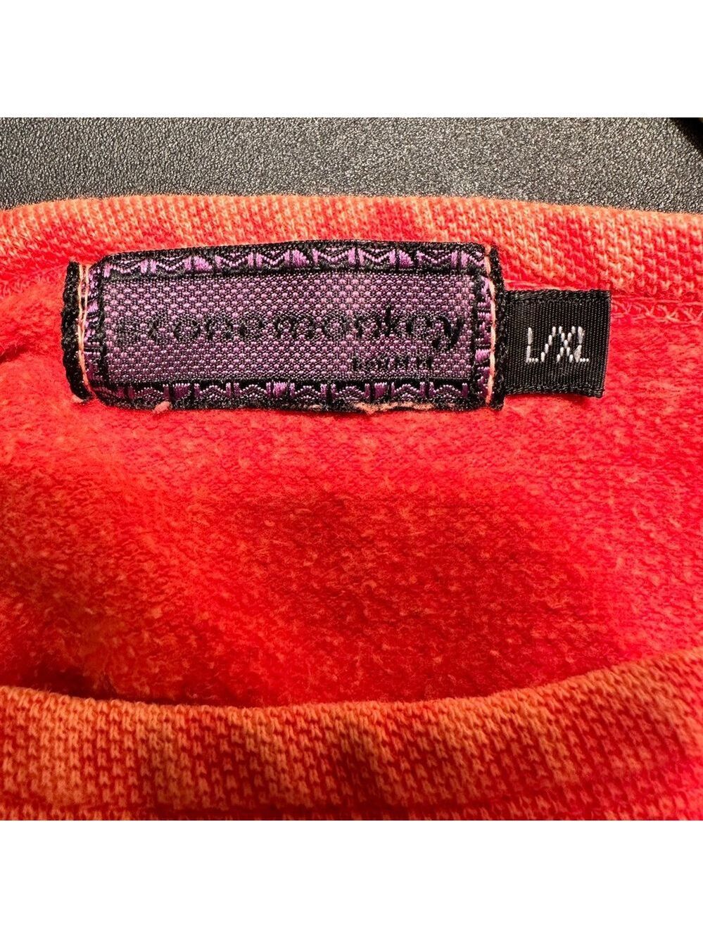 Stone Monkey Lightweight Sweatshirt Mens L/XL Burnt Orange Long Sleeve Crewneck - Picture 3 of 14